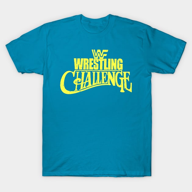 Classic Wrestling Challenge Banner T-Shirt by Meat Beat